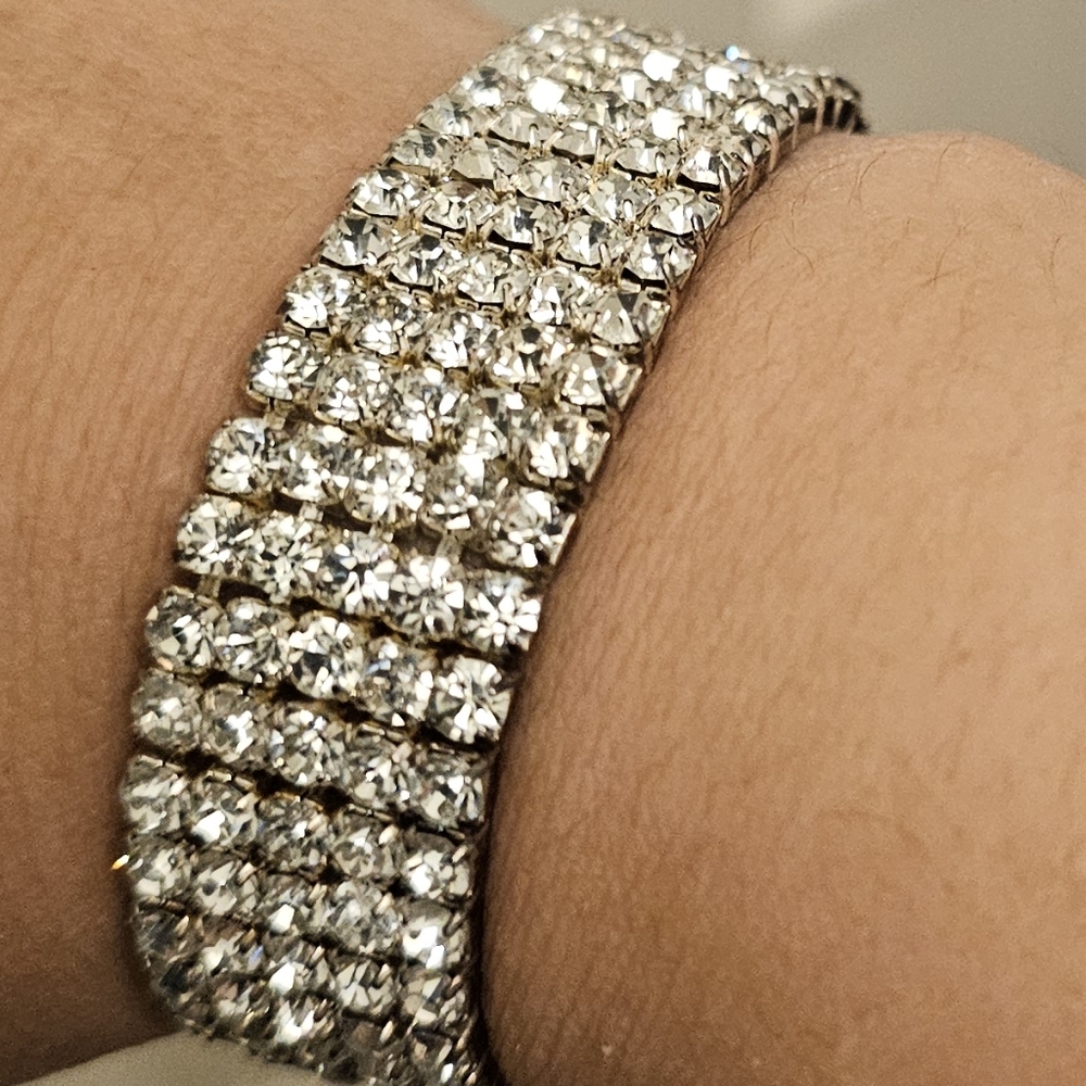 CZ, stretch bracelet - Picture 3 of 3